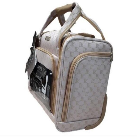 London Fog Signature Collection Under Seat Bag- Rose/Caramel - Picture 3 of 11